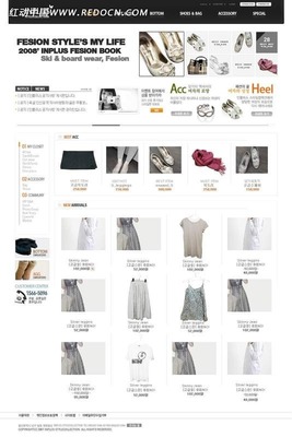 韩国女性服饰网店销售网页模板PSD
